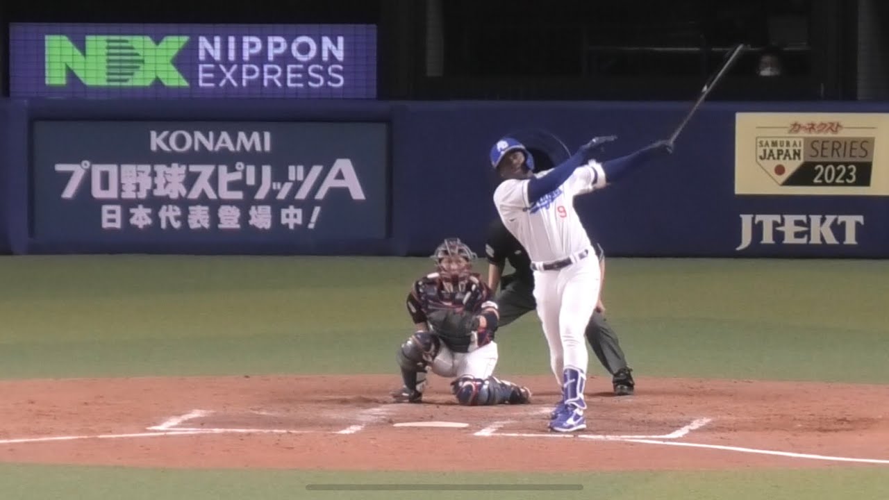 -2023.03.04-【強化試合】４回裏 アキーノ 連夜のアーチは値千金同点弾 中日ドラゴンズ（vs日本代表）