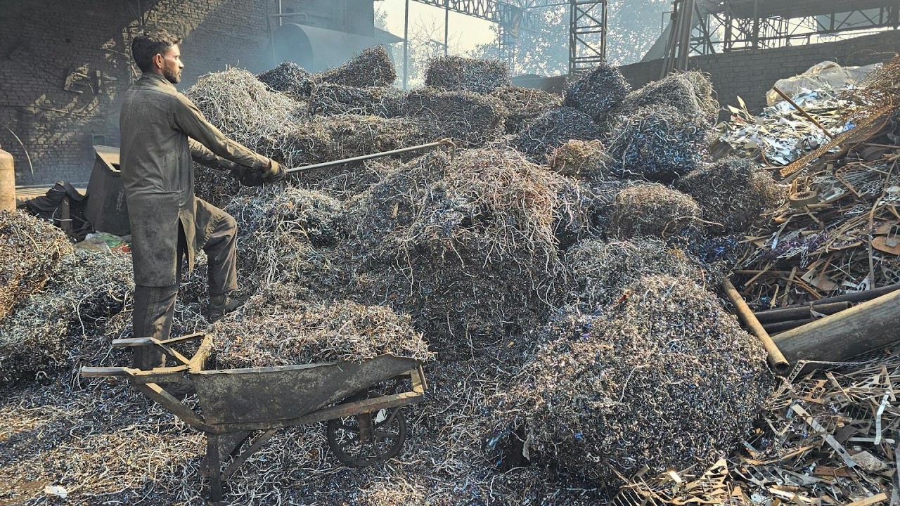 How Oily & Dirty Metal Scrap Is Reused | Factory Recycling