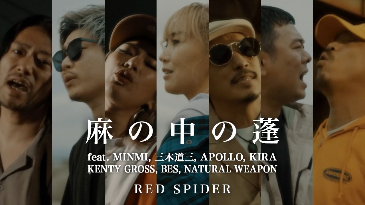 RED SPIDER - 麻の中の蓬 feat. MINMI, 三木道三, APOLLO, KIRA, KENTY GROSS, BES & NATURAL WEAPON (MUSIC VIDEO)