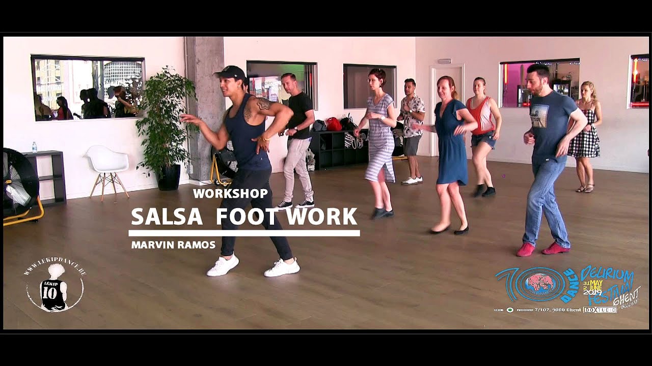Salsa Dance Workshop  Marvin Ramos  Foot Work  10 Dance Delirium Festival Ghent Belgium