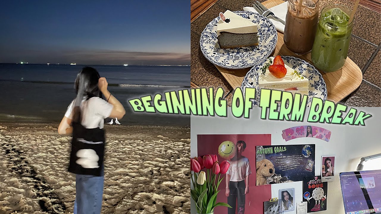s3 vlog🏝beginning of term break, studying for last exam, going to the beach and shopping!