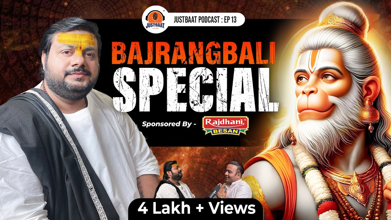 Ras Raj Ji Maharaj Podcast - HANUMAN CHALISA'S POWERS,Sundarkand,BAJRANGBAN|Konark Jain|Just Baat:13