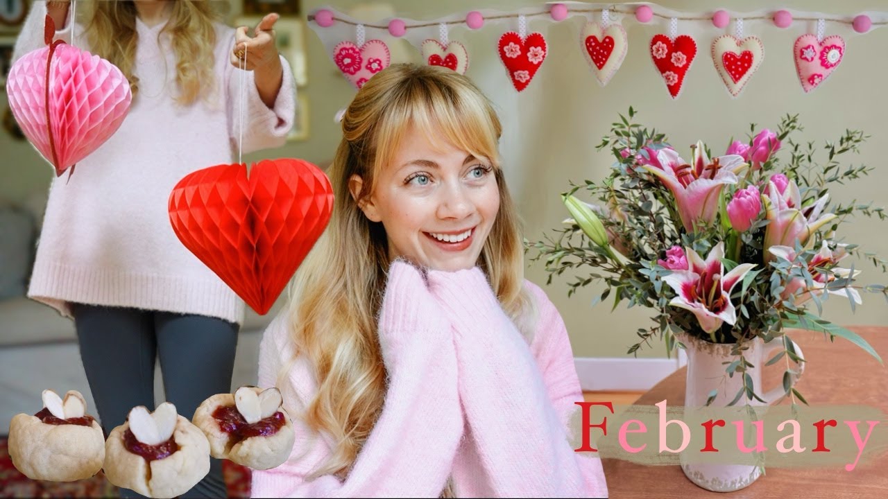 Rom-Com Energy Only 💌 | cozy February vlog, Galentine’s, baking & joy