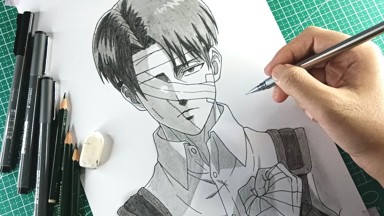 Cara Menggambar Levi Ackerman | Step By Step | Attack On Titan