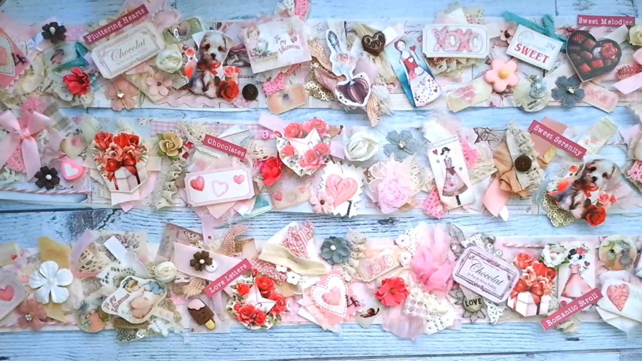 Creating Valentine Junk Journal Snippets from Scraps | Cozy Craft With Me