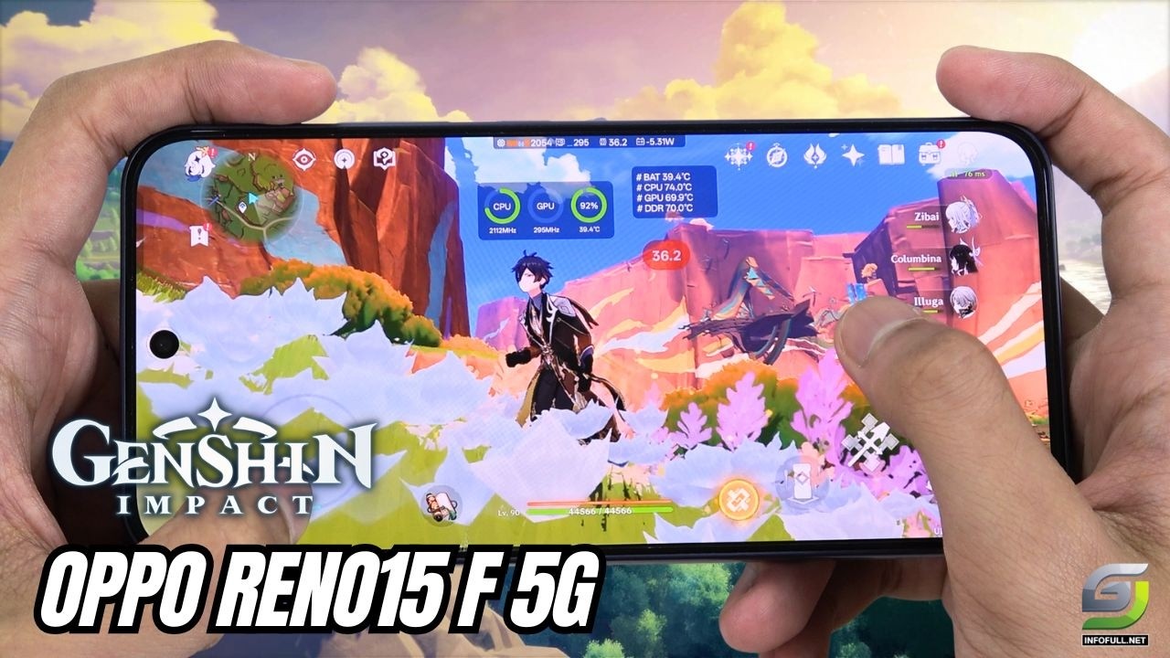 OPPO RENO15 F 5G Test Game GENSHIN IMPACT MAX GRAPHICS | Snapdragon 6 Gen 1 Gaming