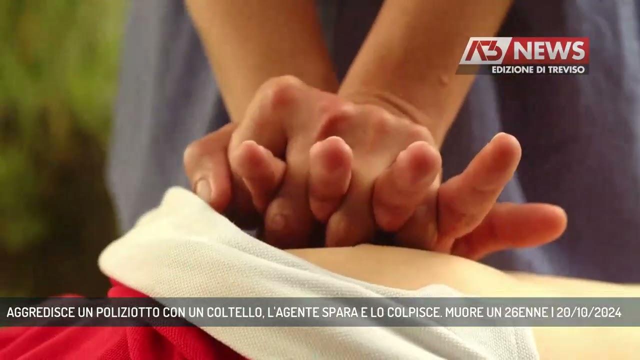 AGGREDISCE UN POLIZIOTTO CON UN COLTELLO, L'AGENTE SPARA E LO COLPISCE. MUORE UN 26ENNE | 20/10/2024