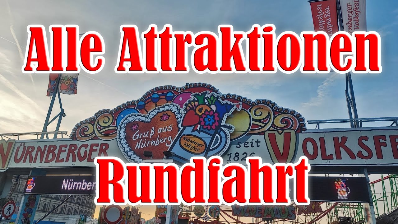 Nürnberger Herbstvolksfest 2024 - Alle Attraktionen (Rundfahrt) [FULL HD]