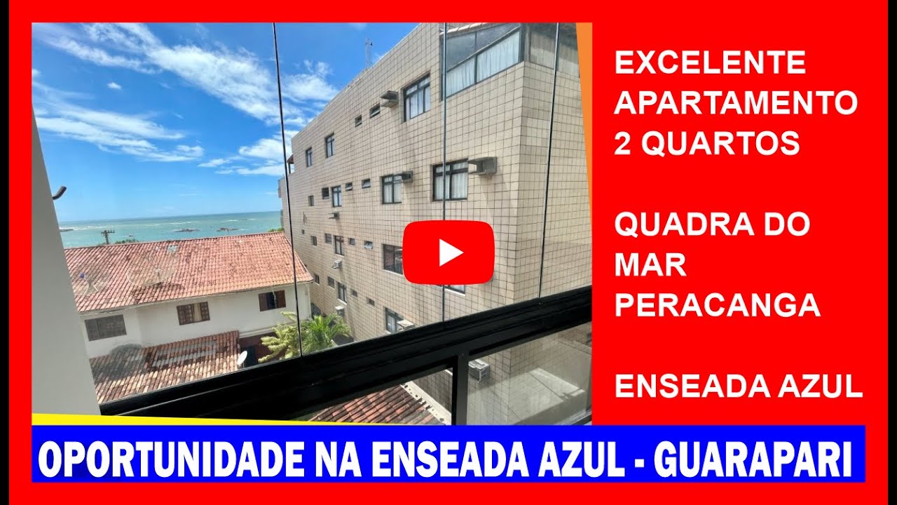 Oportunidade na Enseada Azul de Guarapari! Apartamento de 2 quartos na quadra do mar preço Excelente