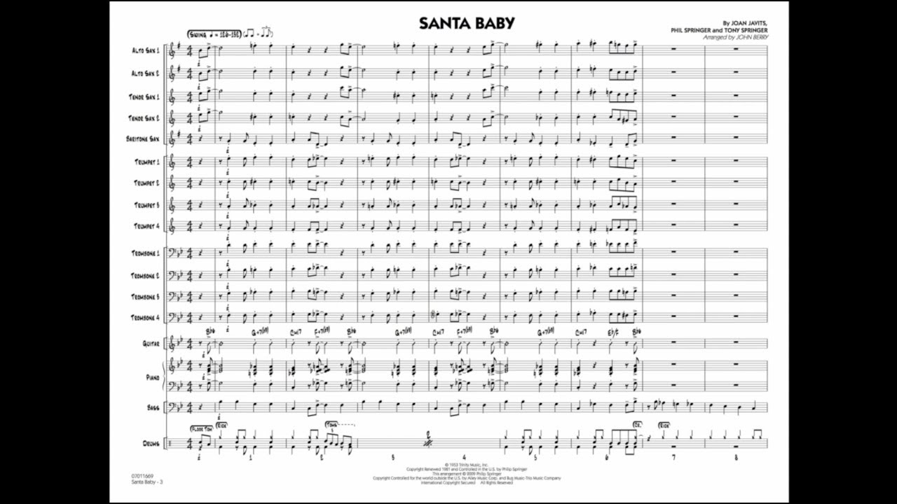 Santa Baby arranged by John Berry