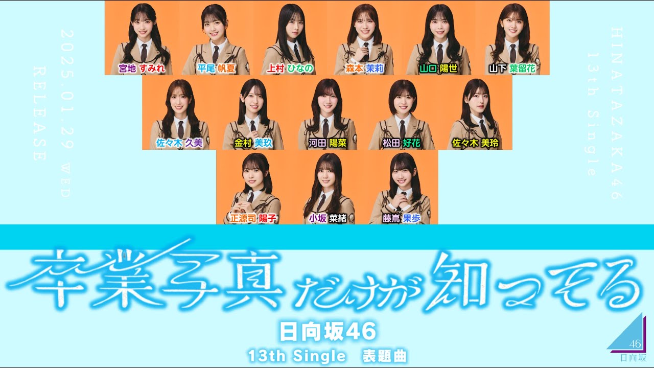 日向坂46『卒業写真だけが知ってる』【歌割り／パート分け】