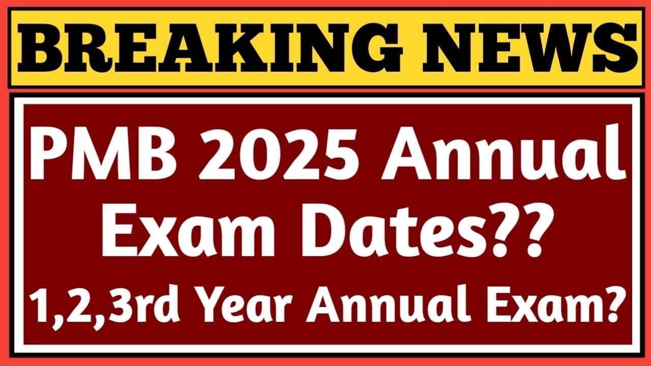 ParaMedical Annual Exam Dates? I PMB ANNUAL EXAM NOTIFICATION DATES 2025 KARNATAKA 