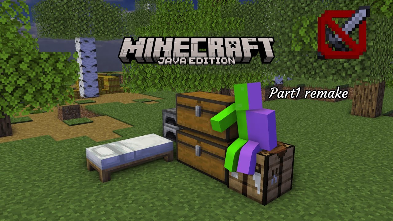 【Minecraft】モブをキルしない世界でサバイバル Part1 remake