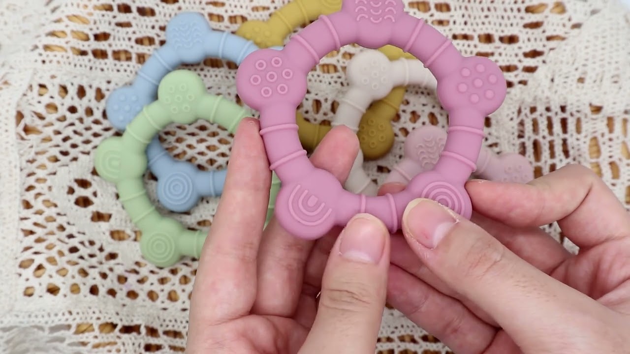 Silicone teether rings