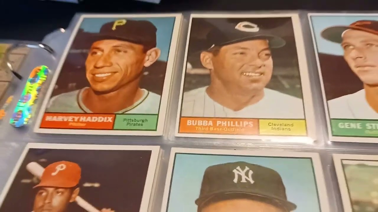 1961 Topps baseball binder dive