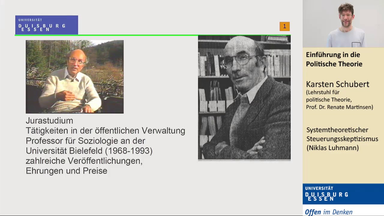 Niklas Luhmann - Systemtheoretischer Steuerungsskeptizismus