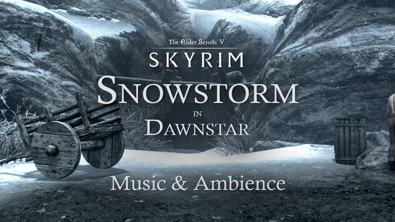 Snowstorm in Dawnstar | Skyrim 4K | 3-Hour Immersive Atmosphere