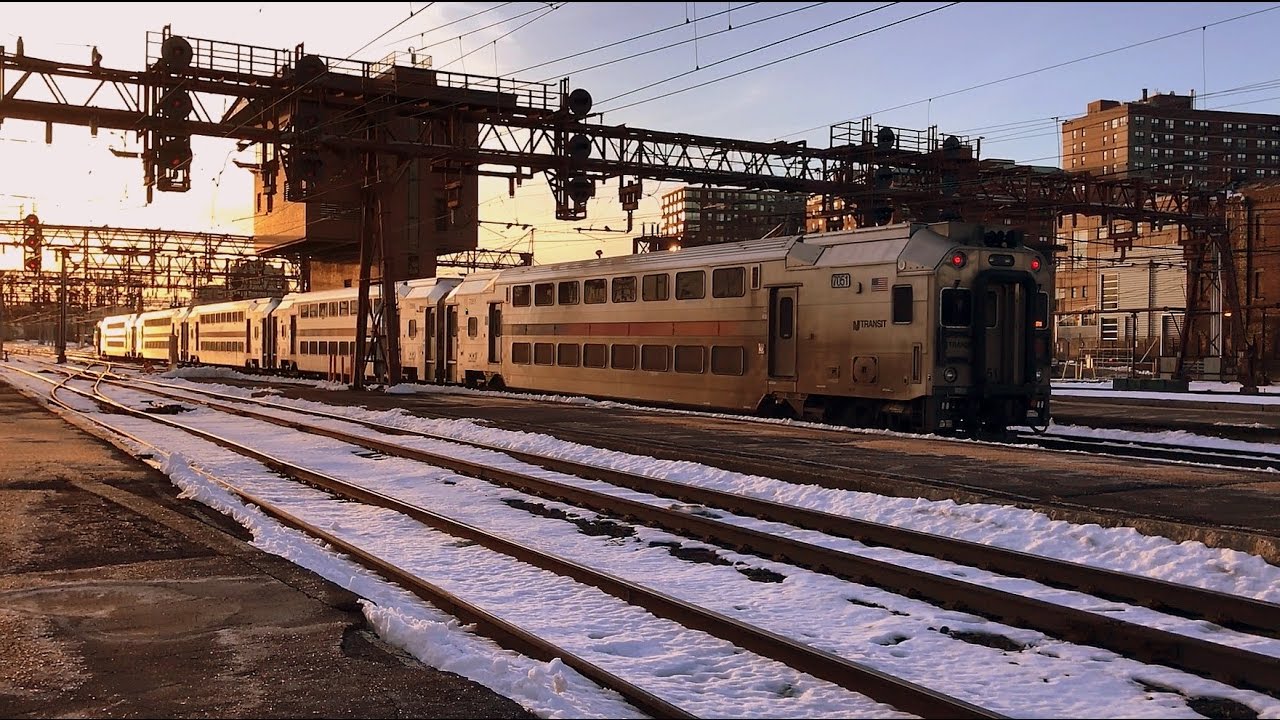 NJ TRANSIT Suffurn bound service departs with  Alstom P42AC from Hoboken (2 of 2)