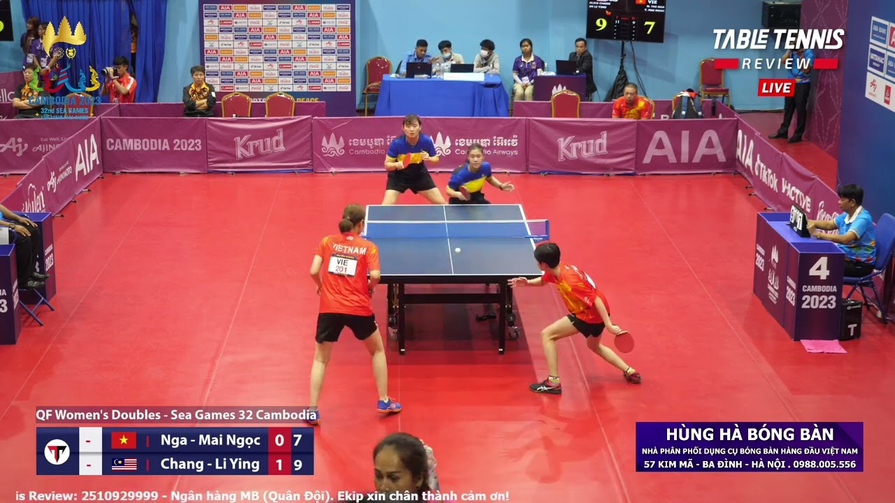Nga/Ngọc vs Alice/Li | WD QF | SeaGames 32