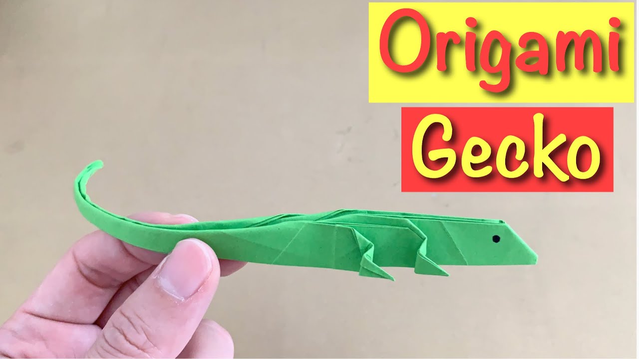 ORIGAMI GECKO | ORIGAMI LIZARD | PAPER CRAFT
