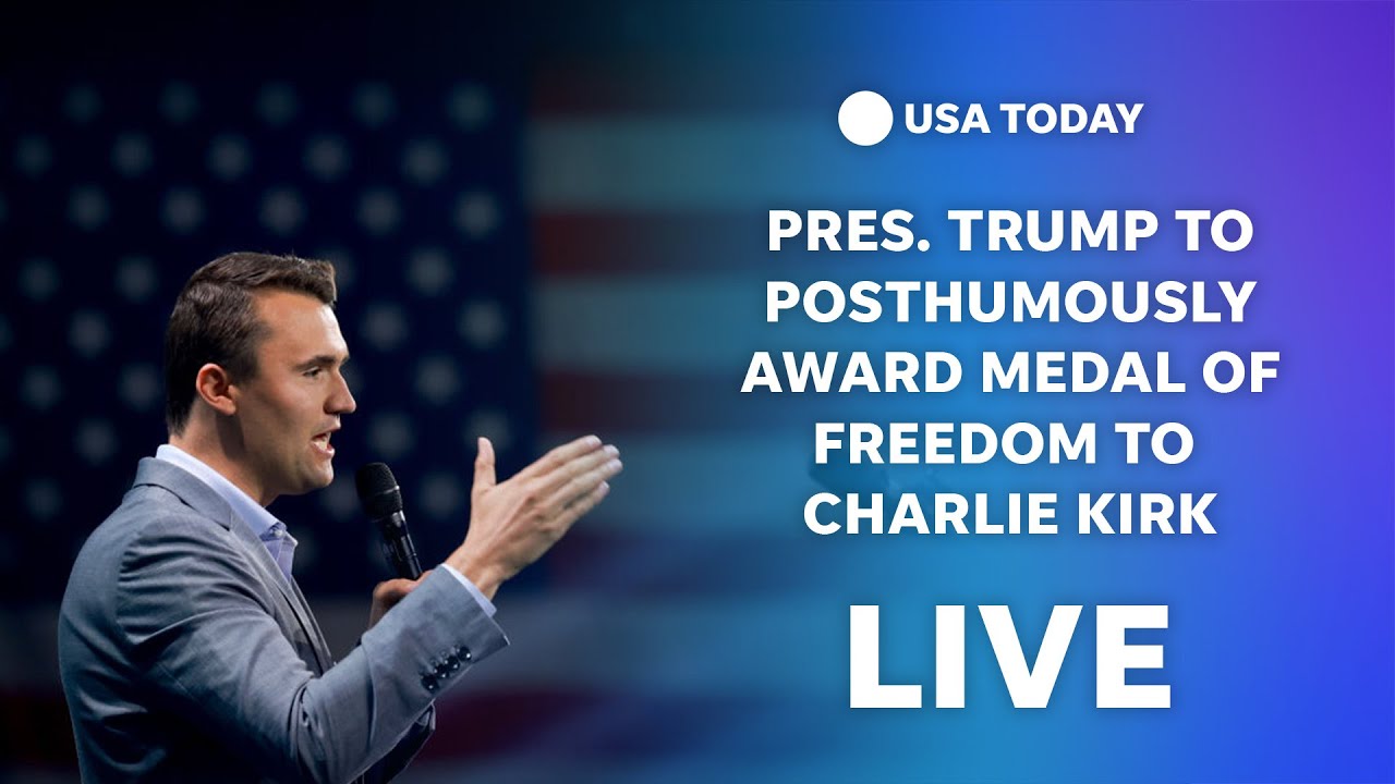 Watch live: Charlie Kirk to be posthumously awarded Medal of Freedom by Pres. Trump