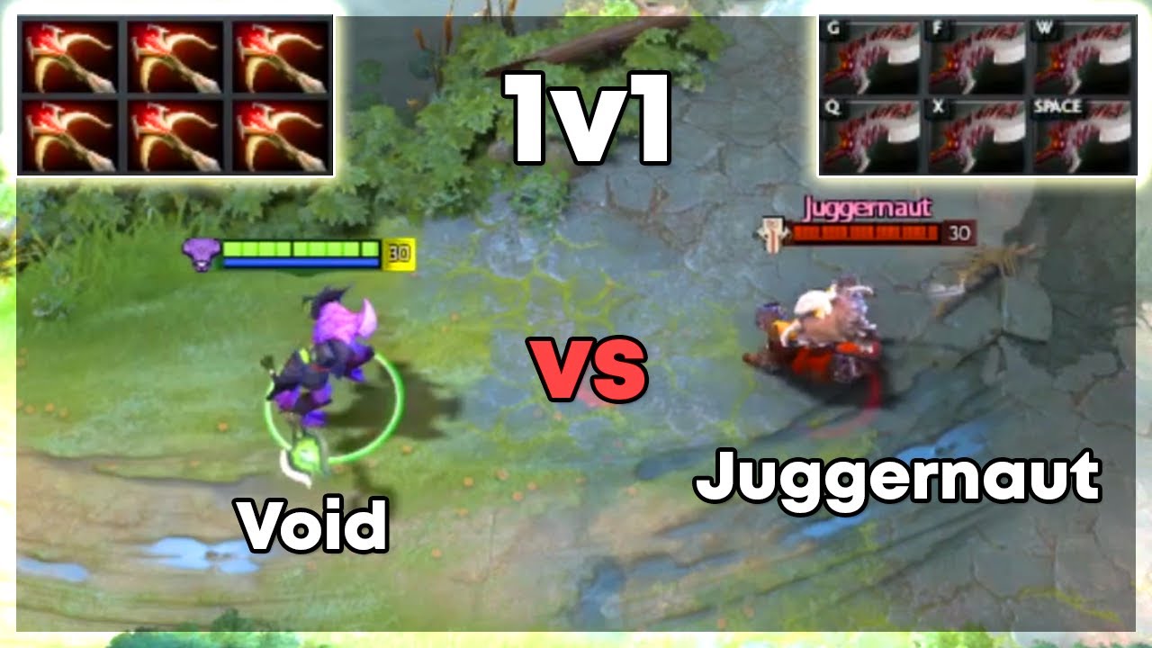 6x Daedalus Void vs 6x Abyssal Juggernaut | Level 30 Dota 2 1v1 | Who Will Win?