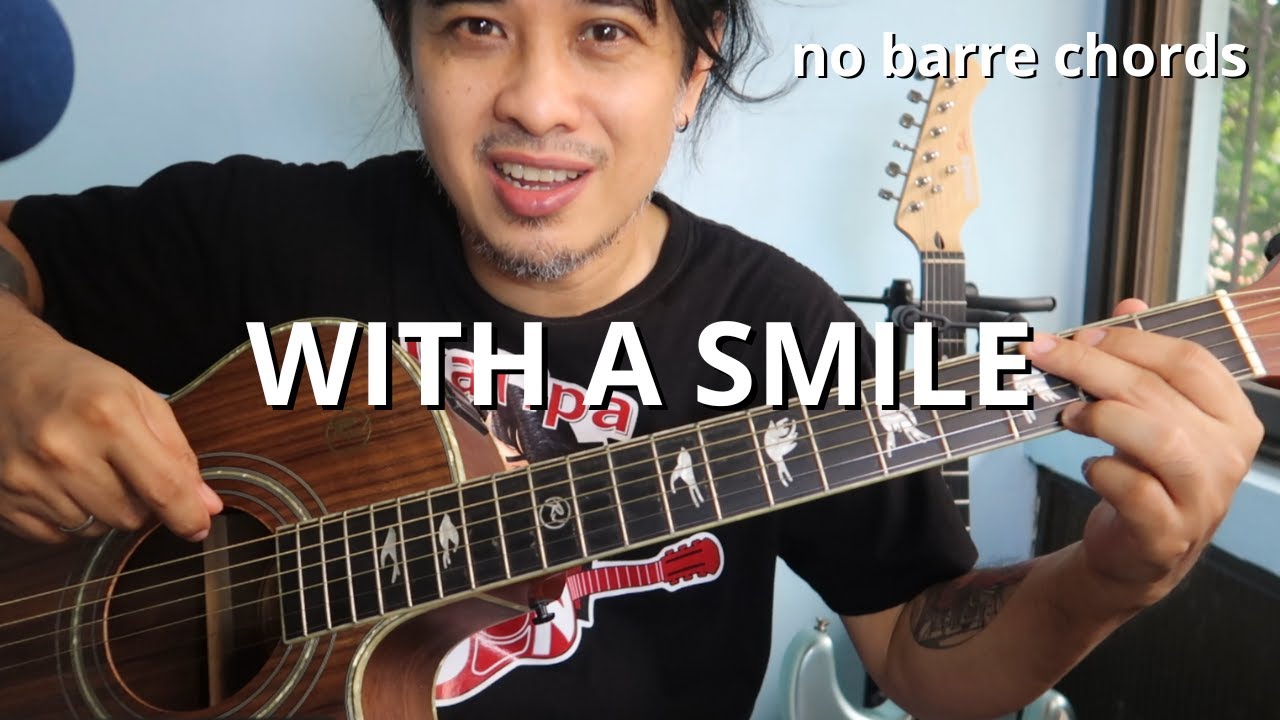 Easy Guitar Chords: With A Smile ERASERHEADS (no bar chords)