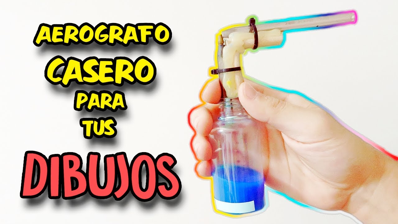 AERÓGRAFO/AIRBRUSH  CASERO para POBRES por 2$ *Perfecto para tus dibujos*