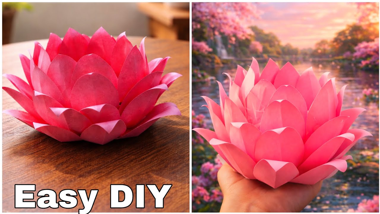 How To Make Beautiful Paper Flower | Diy Paper Flower Craft | Paper Flower making Step By Step