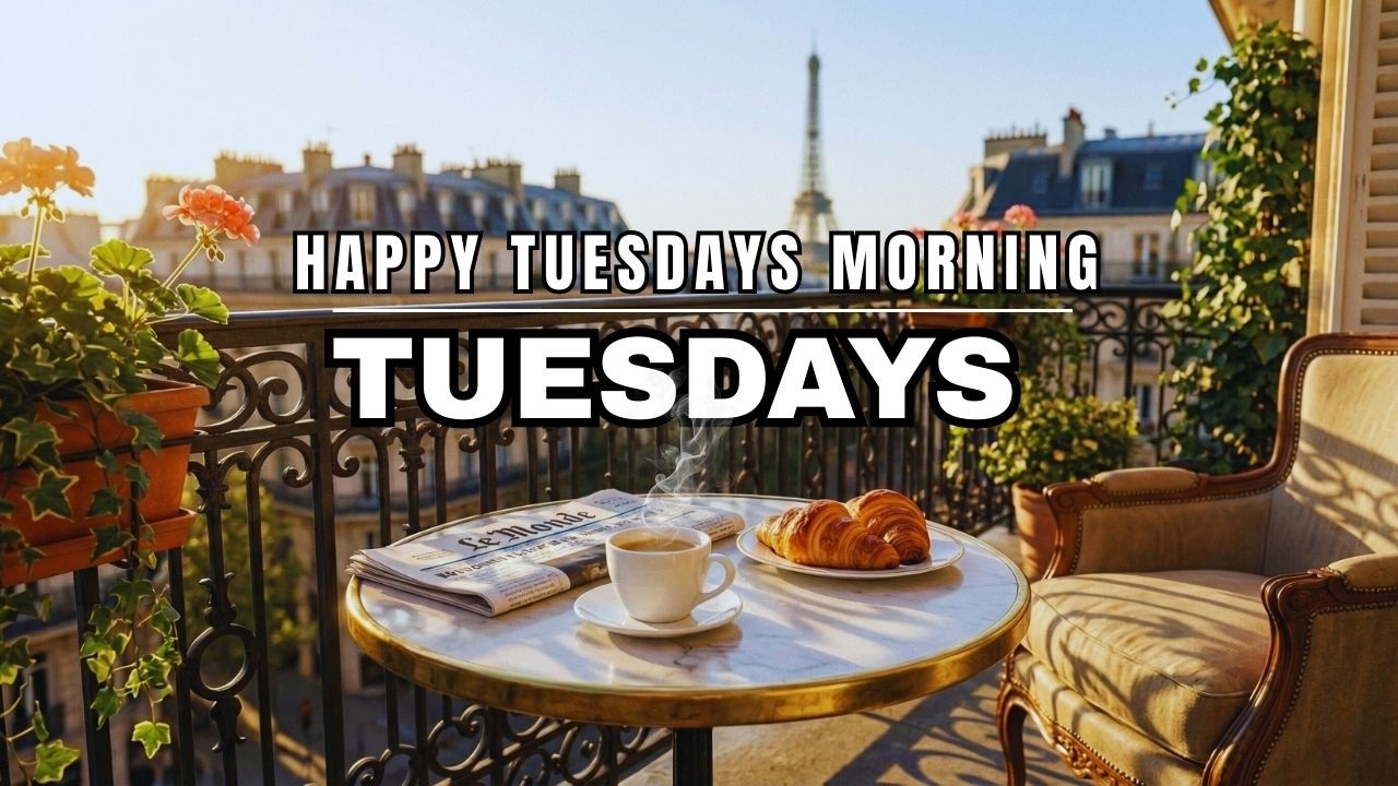 🔴 Happy Tuesdays Morning 🥐 Elegant Parisian Cafe Jazz & Bossa Nova to Start Your Day
