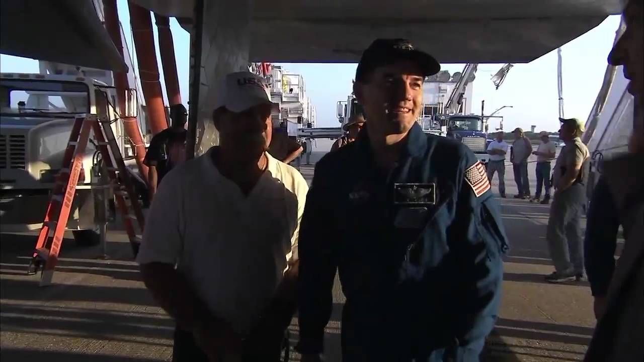 STS-135 Crew Welcomed at KSC