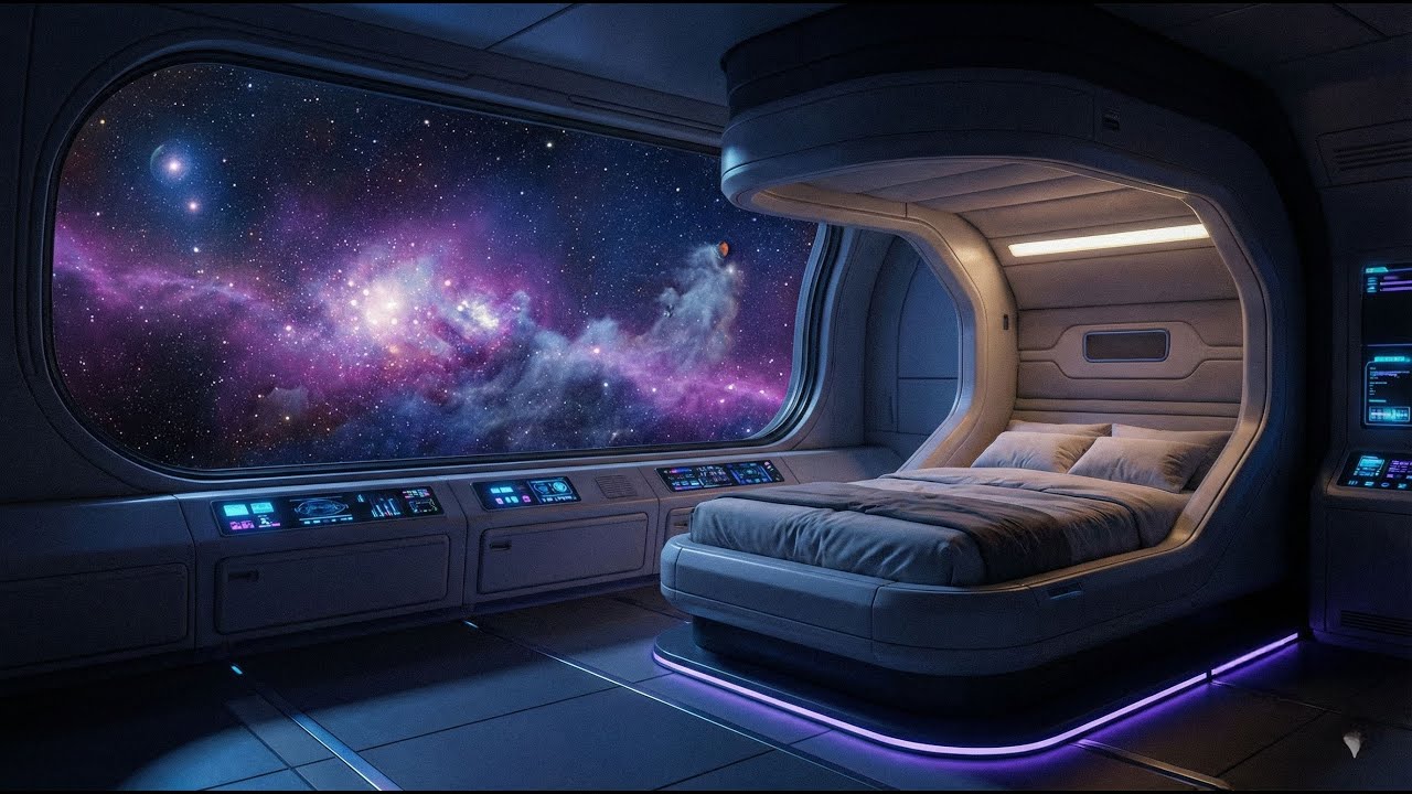 Deep Sleep in Space |  Sci-Fi Sleep Pod & Spaceship Ambiance | 3 Hours