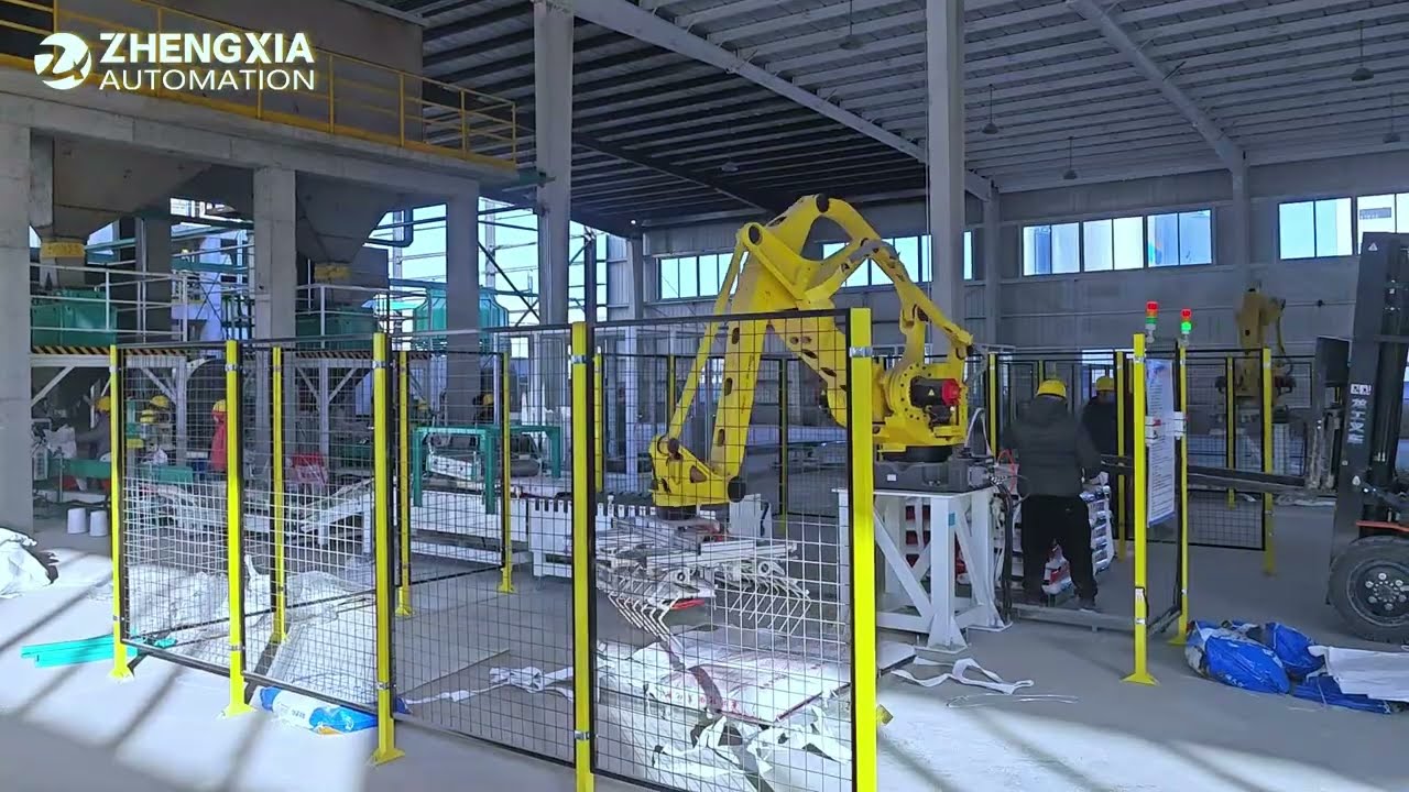 FANUC Robot Palletizer for Bag/Feed Flour Cement 50kg 30kg Bag Palletizing Line#palletizer