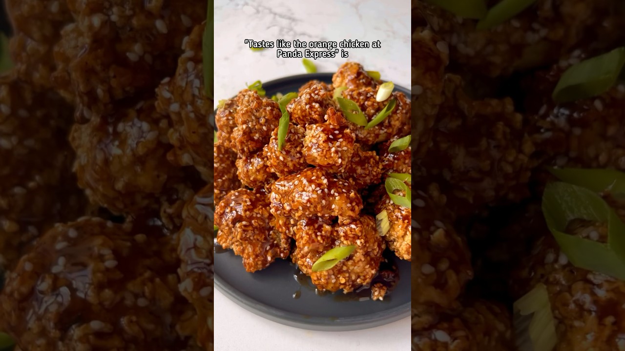 &laquo;На вкус как курица в Panda Express&raquo;. Хрустящая липкая цветная капуста с кунжутом для лёгкого #уж...