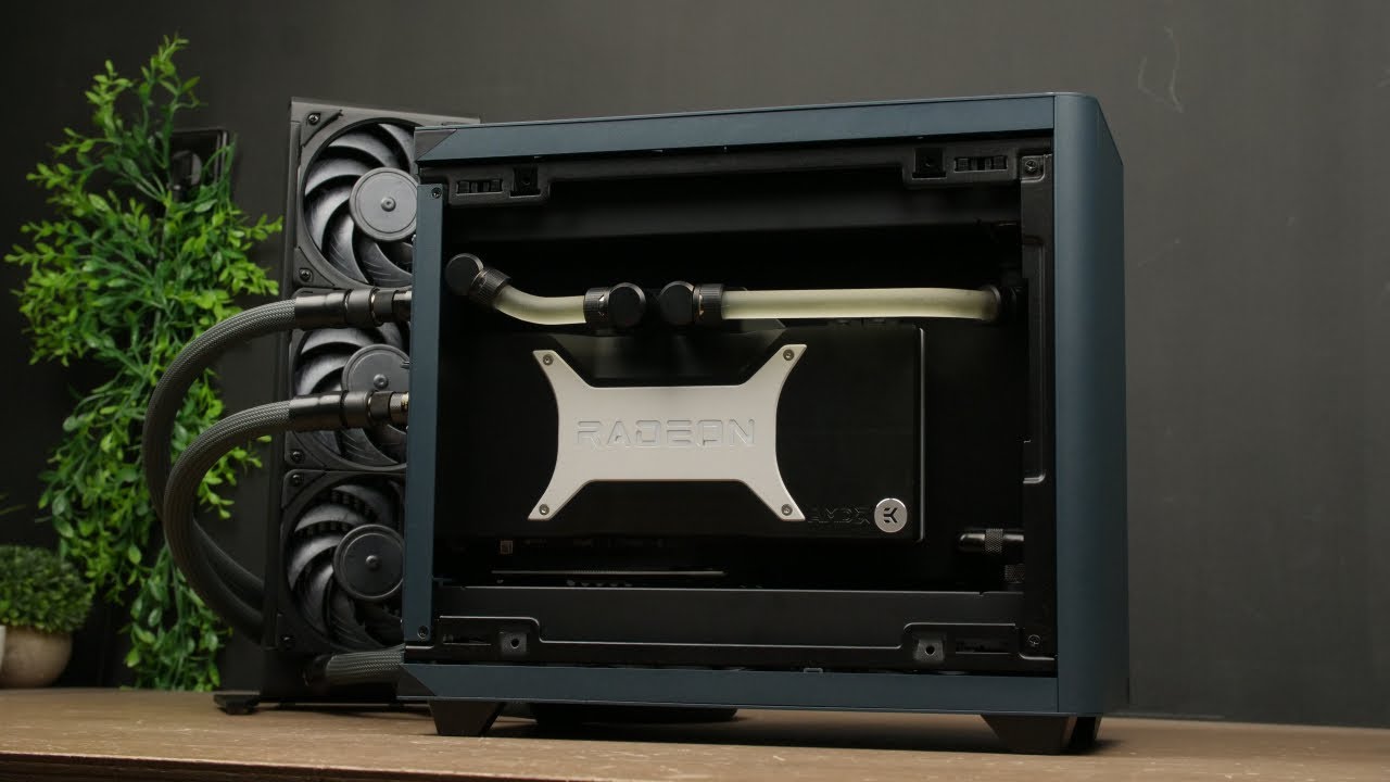 Tweaked Cooler Master NR200P Max | ITX liquid cooled dual 280mm radiator, 5900X, 6800XT - Time Lapse