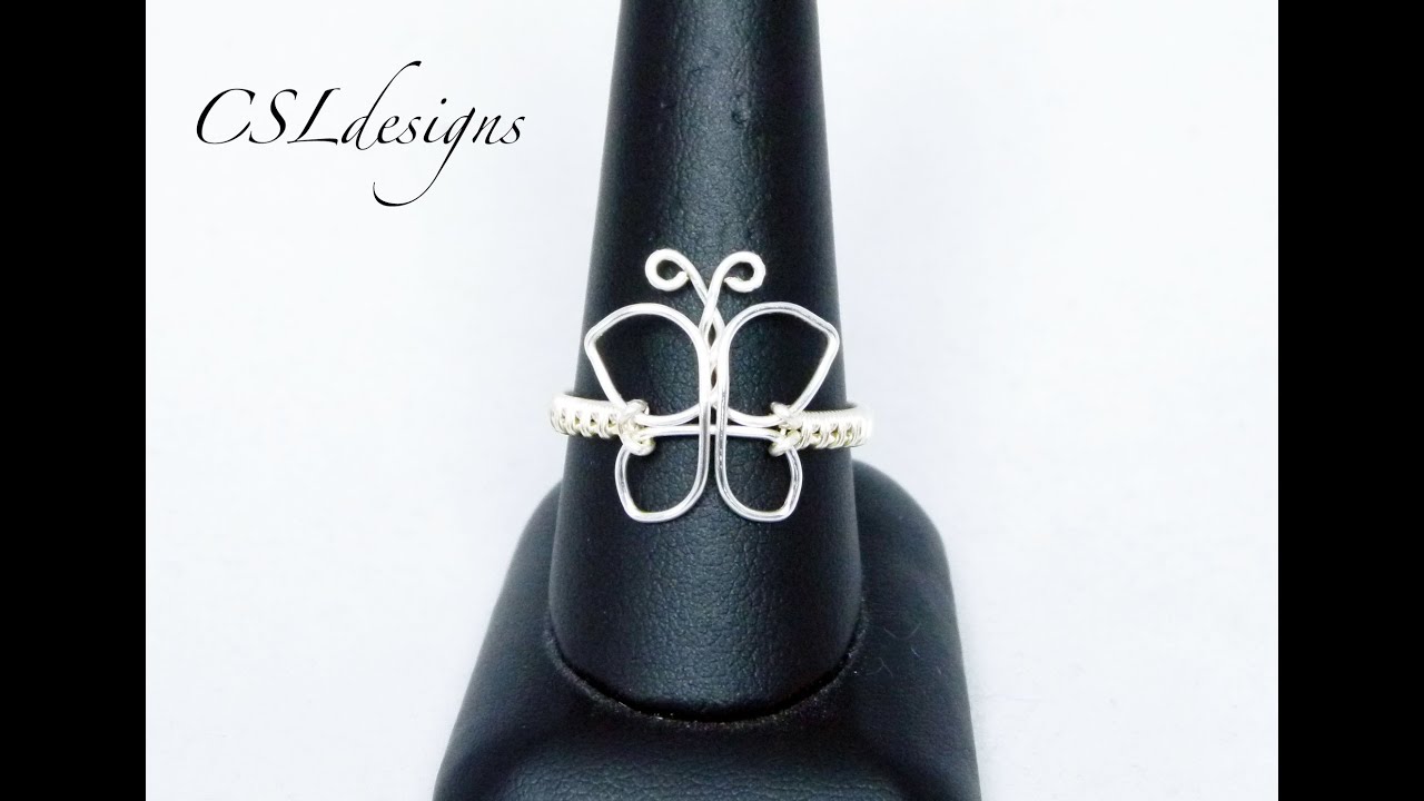 Butterfly wirework ring