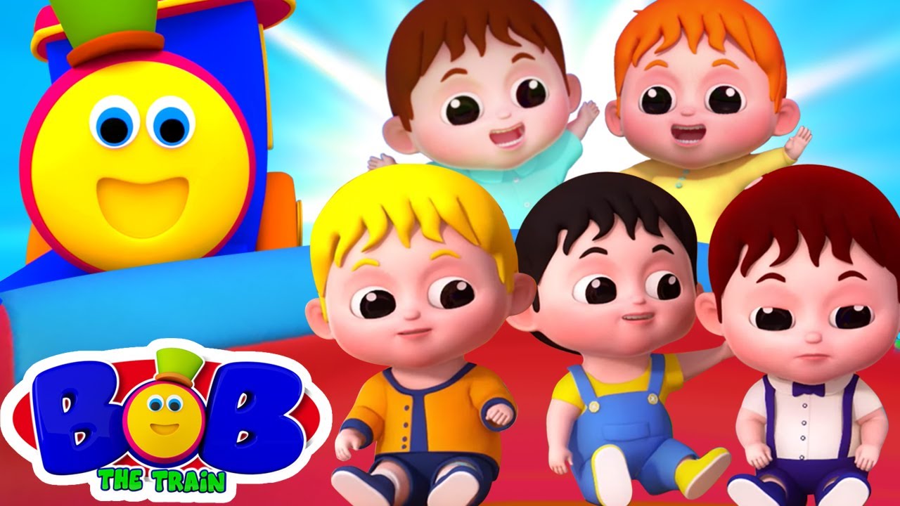 Cinco pequeños bebés | Canciones infantiles | Educación | Bob el Tren Español | Videos educativos