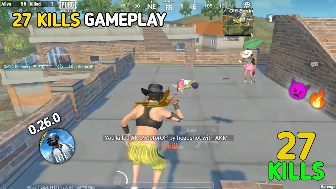 27 KILLS SOLO VS SQUAD 🔥😱 1v4 GAMEPLAY - PUBG MOBILE LITE BGMI LITE | GUJJARX