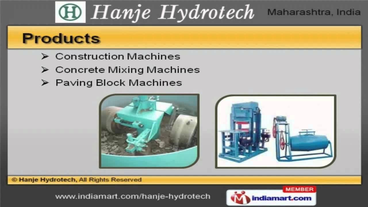 Construction & Brick Making Machine by Hanje Hydrotech, Sangli