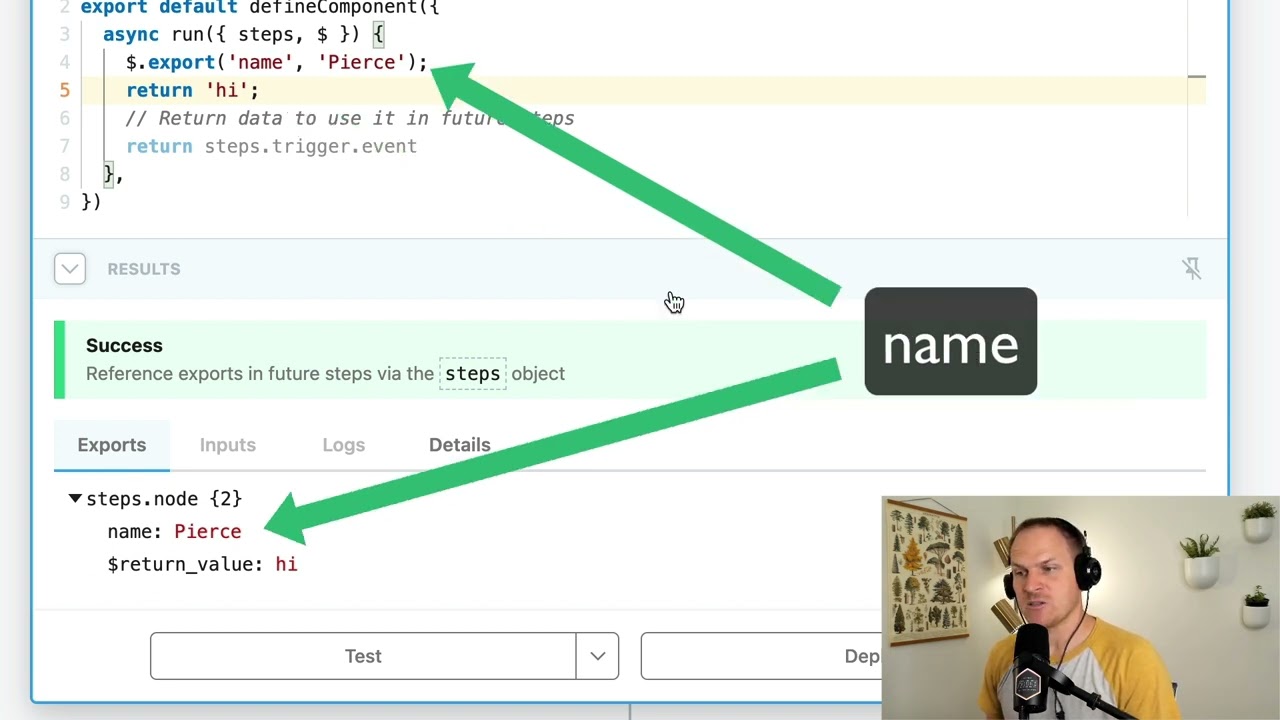 Structure of a Node.js Code Step