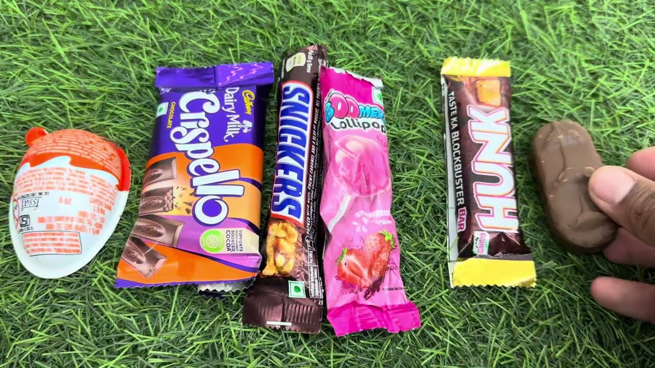 ASMR Most Popular Candys / some lots of colorful rainbow lollipop candy / unpacking chocolate eat