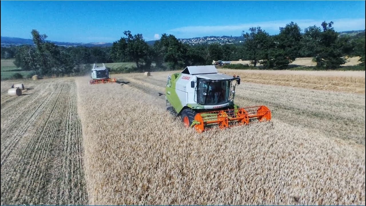 [Drone] MOISSON de seigle | X2 Claas Tucano 340 | ETA Fayard |Renault
