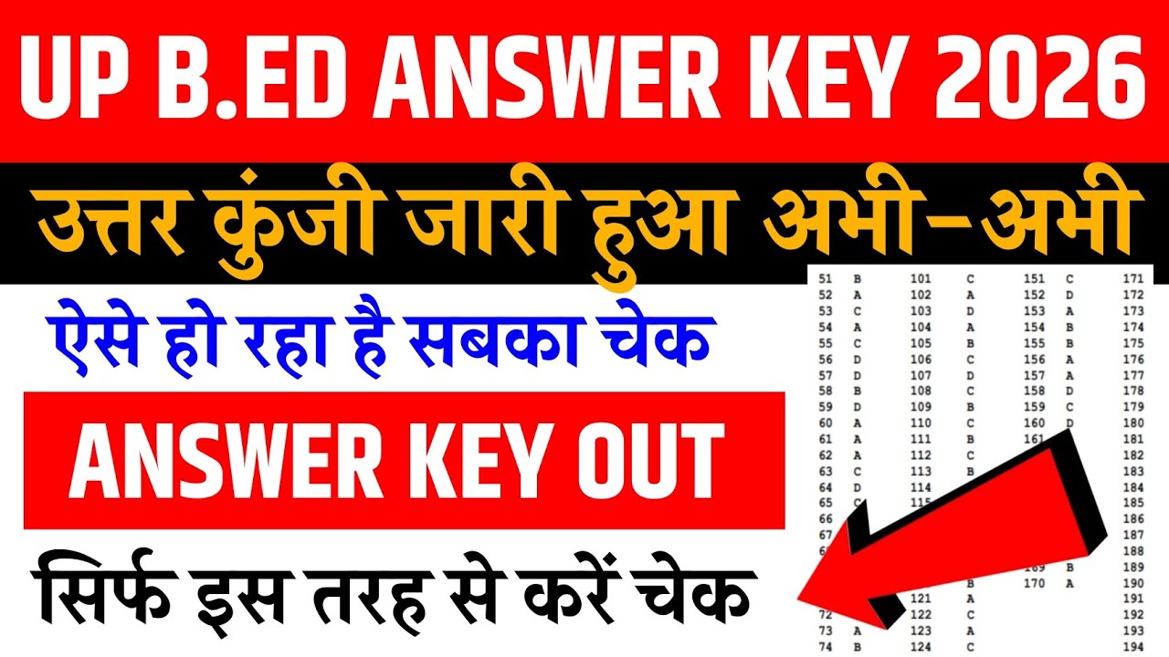 UP Bed answer key 2026 | UP bed answer key 2026 kaise check kare? UP bed answer key kab aaega?