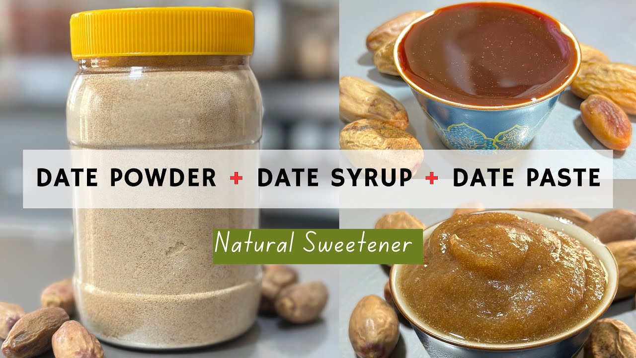 How to make date syrup, date powder and date paste. Natural sweeteners at home to replace your sugar