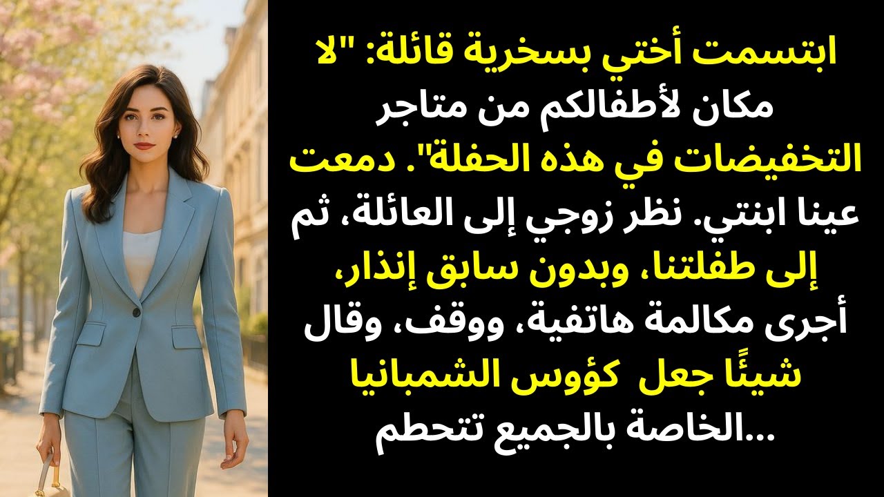 أختي قالت بسخرية: لا مكان لأطفالك الفقراء في هذه الحفلة… وامتلأت عيون ابنتي بالدموع