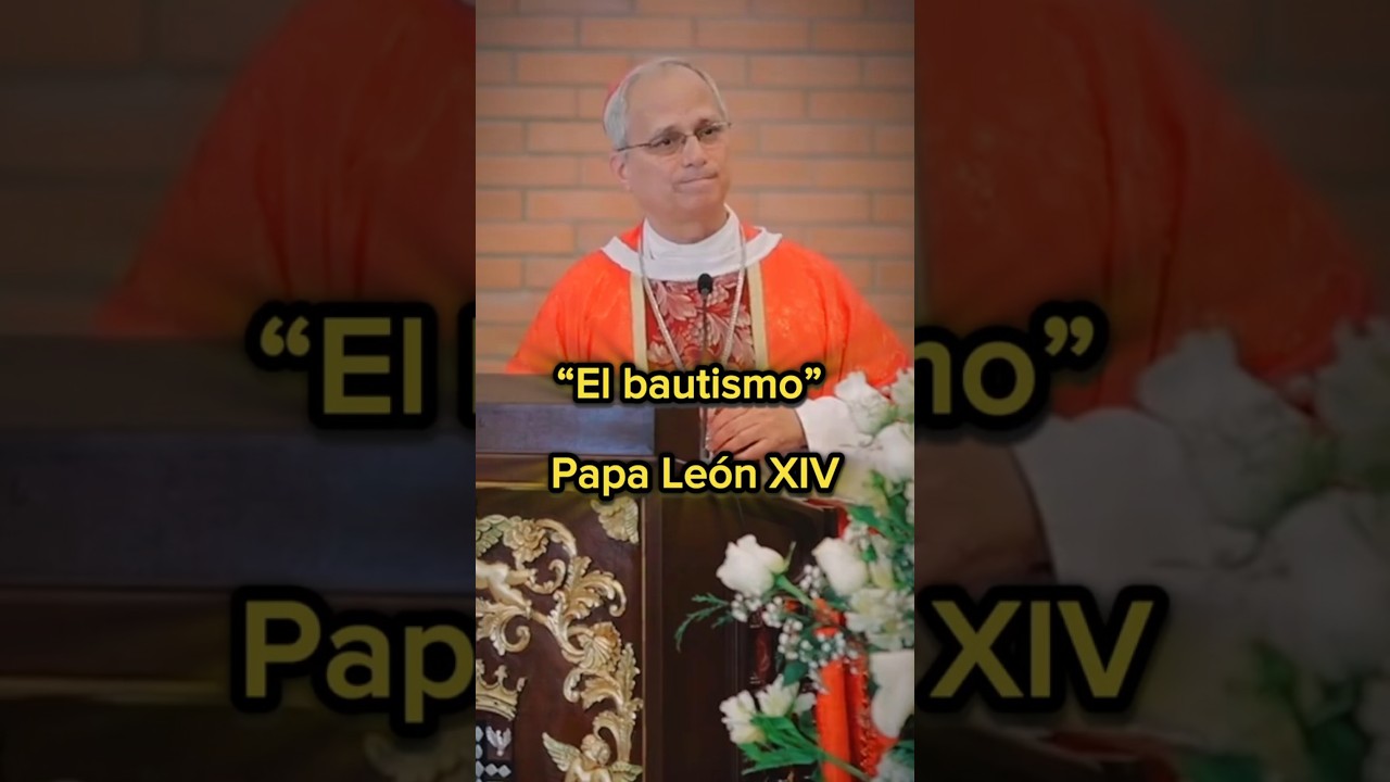 Palabras del Papa Le&oacute;n XIV sobre el bautismo #papaleon #papaleonxiv #cristianos