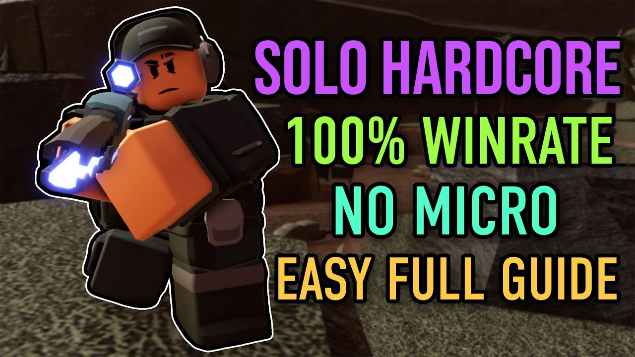 How to Win SOLO HARDCORE MODE With NO MICRO (100% Winrate) | Roblox TDS