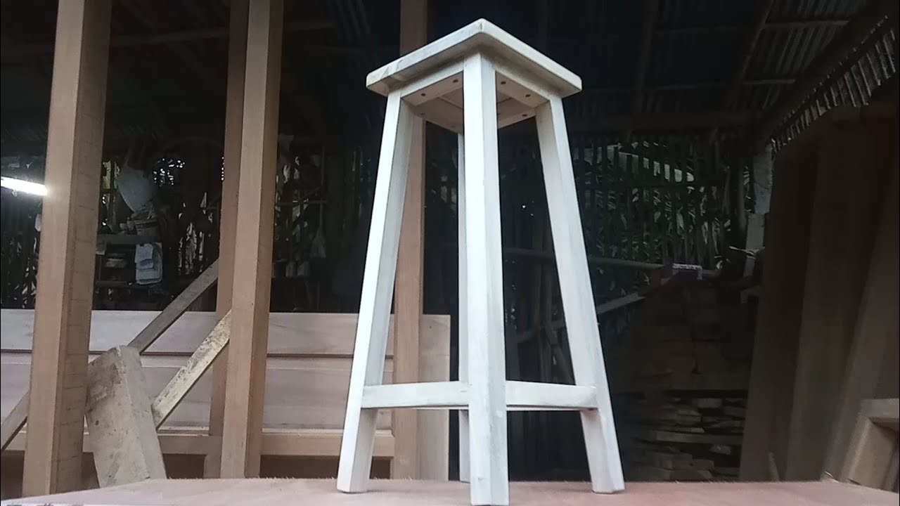 Cara membuat kursi bar/kursi kafe//hafidz kayu//woodworking//tukang kayu