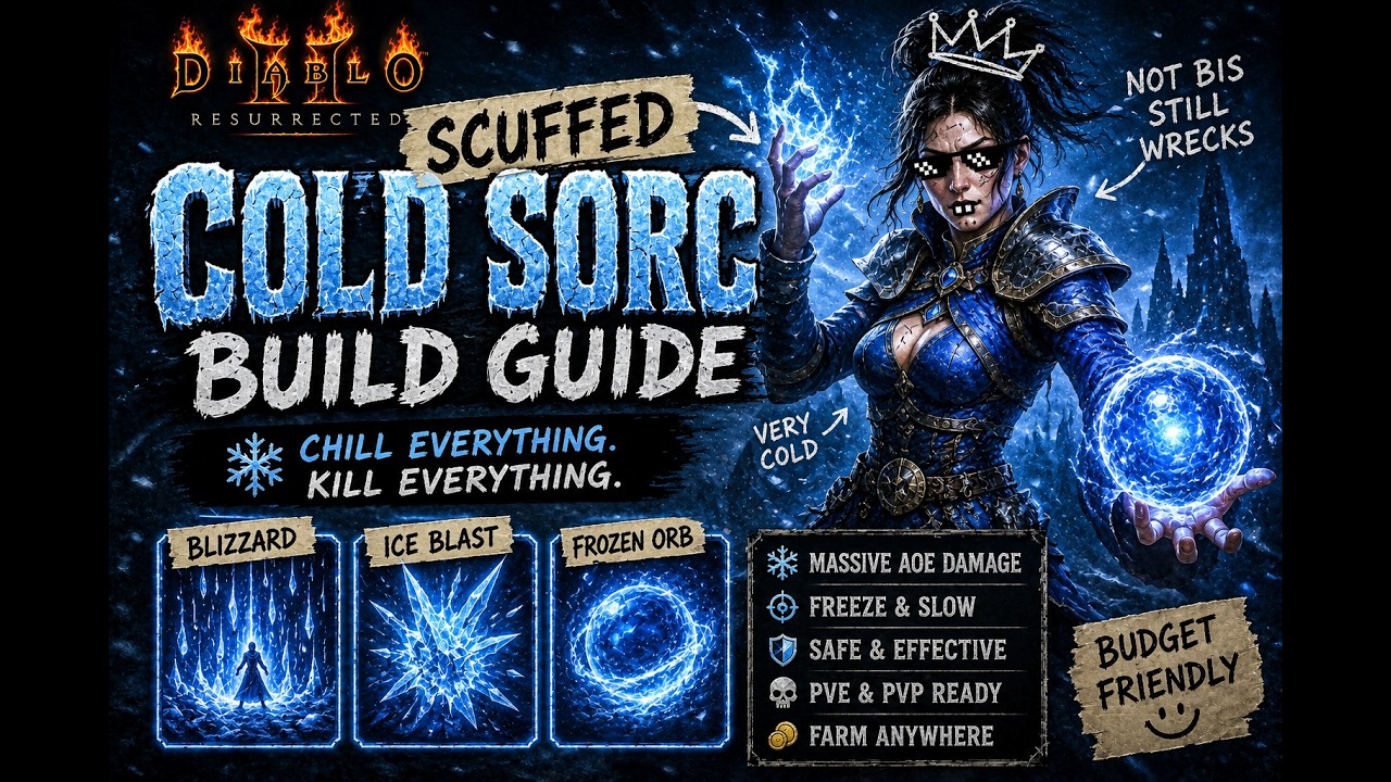 D2R - Cold Sorc - End Game Build / Gameplay