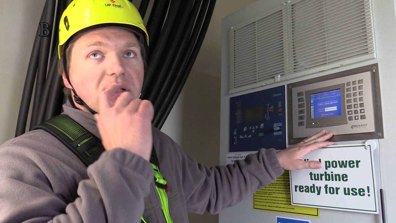 Výprava na střechu větrné elektrárny